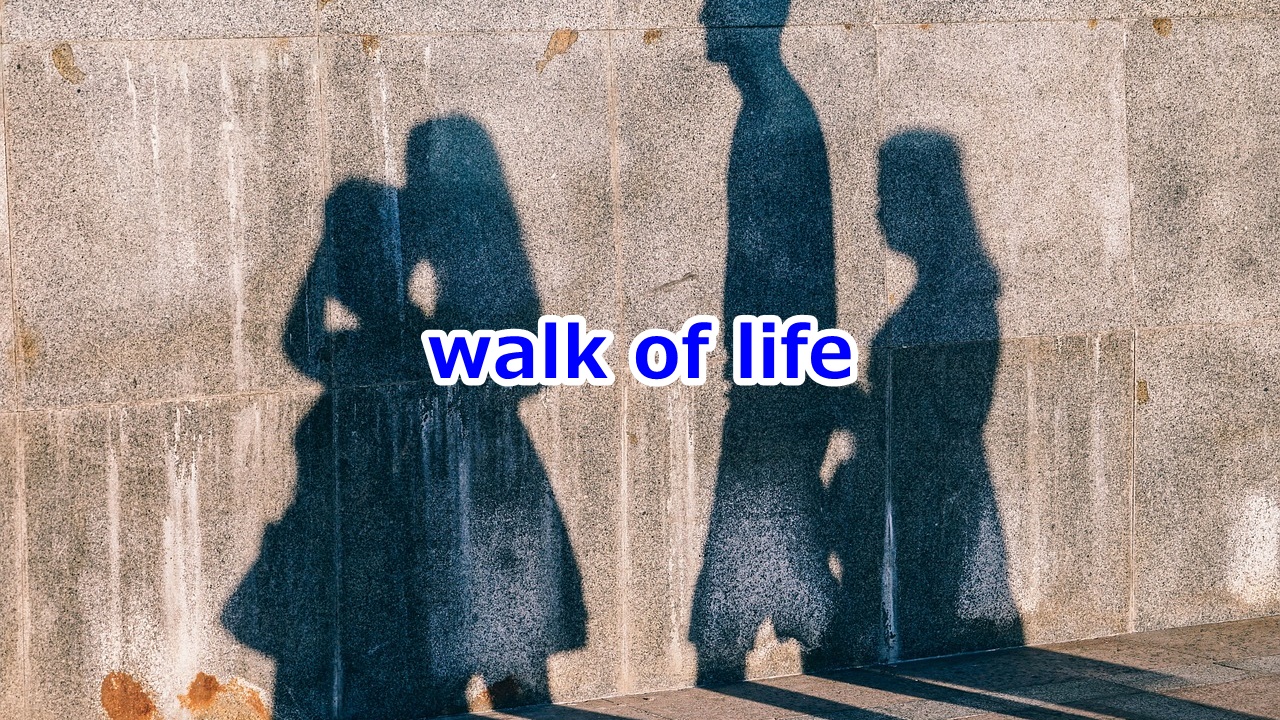 walk of life 職業・仕事、社会的地位