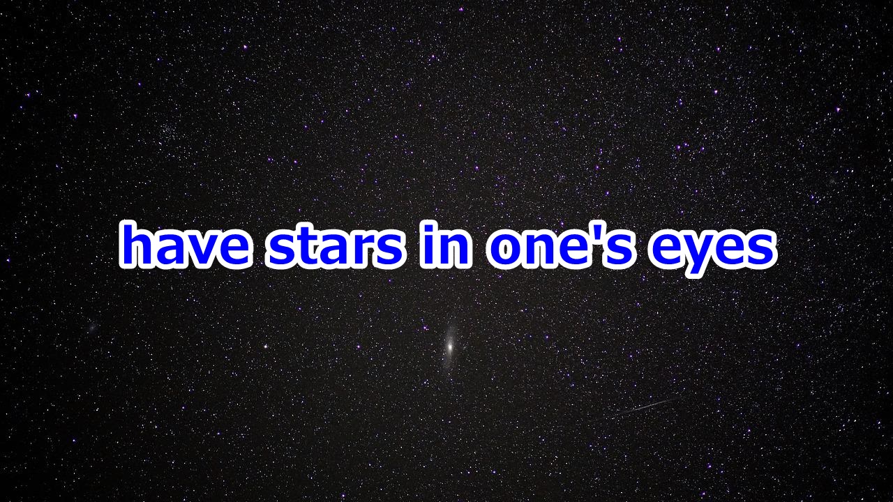 have stars in one's eyes 意気揚々としている