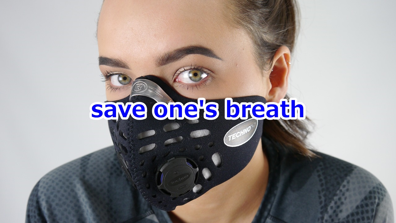 save one's breath 無駄な話を控える、黙っている