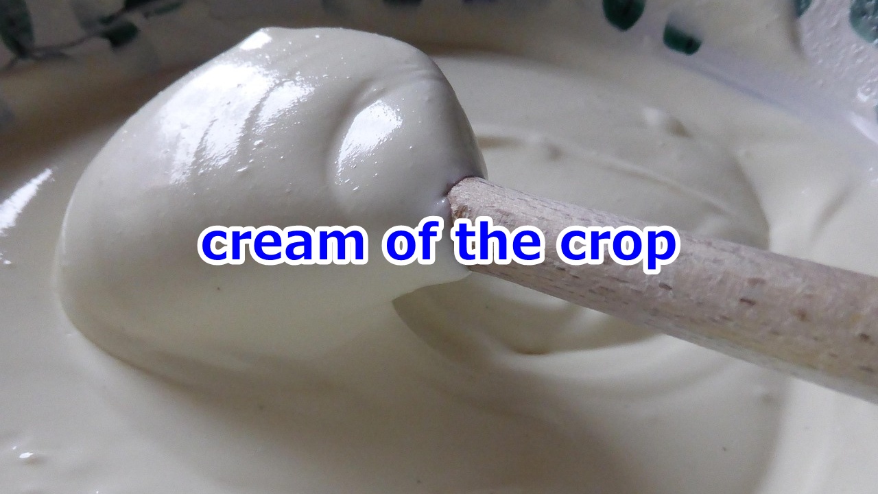 cream of the crop 選りすぐり、つぶより、エリート