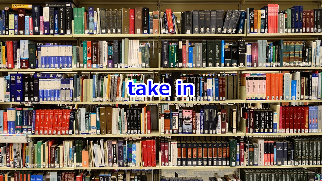 take in 理解する、受け入れる
